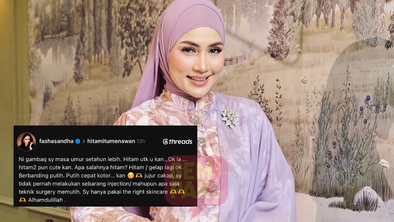 fasha sandha menyangkal - ilustrasi berita Fasha Sandha menyangkal dakwaan suntikan; sebut perubahan kulit kerana…